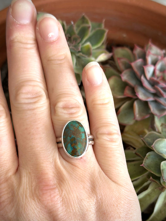 Rising Phoenix Turquoise Ring in size 7.75