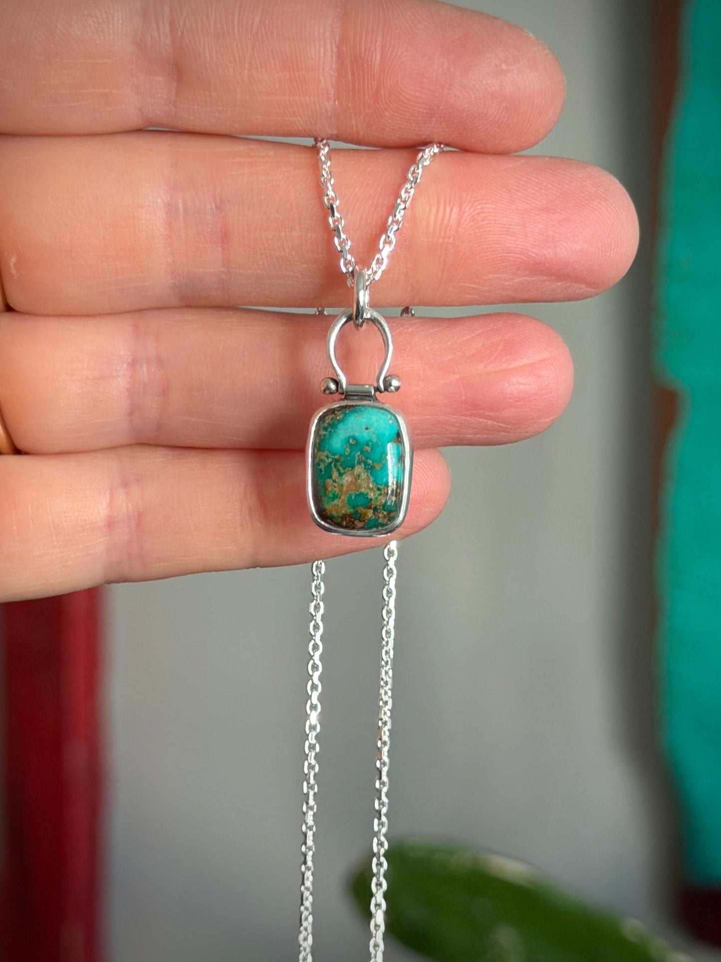 Patagonia Turquoise Little Pinned Hinge Necklace in Blue-Green