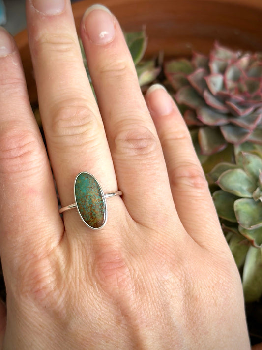 Evans Turquoise Stacker Ring in size 9