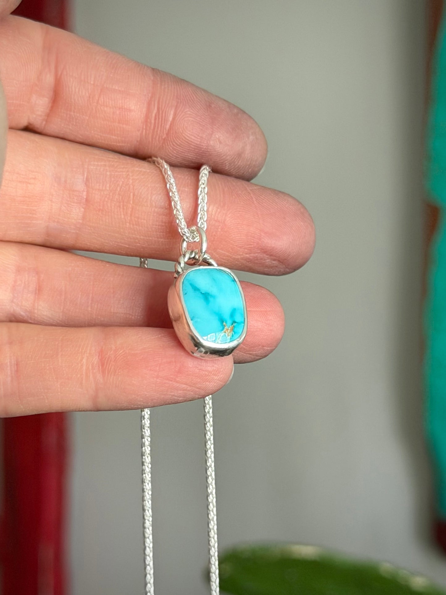 Royston Royal Blue Turquoise Totem Pendant Deeper Blue