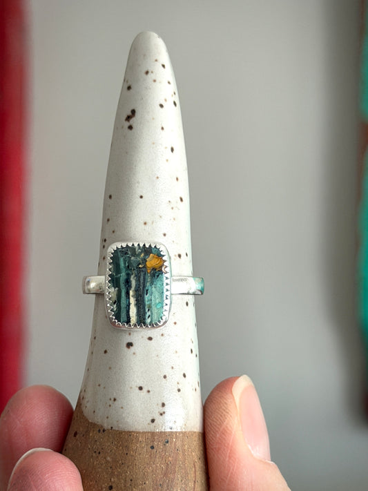 Mystic Sage Variscite Ring size 8.5
