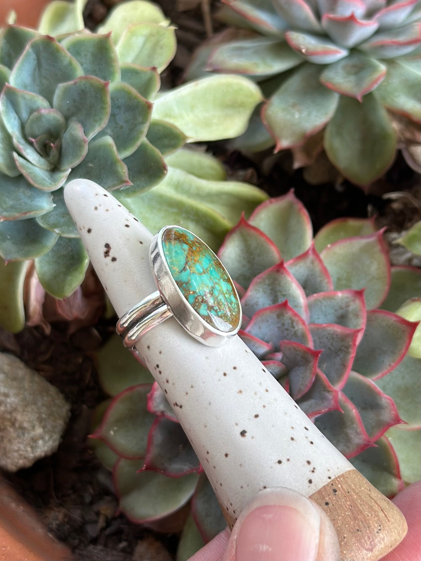 Rising Phoenix Turquoise Ring in size 5.5