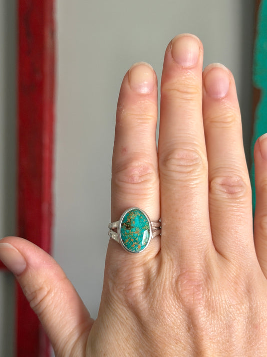 Patagonia Turquoise Ring in green-blue size 8.75