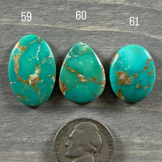 Hardy Pit Turquoise Cabochon 59 60 61