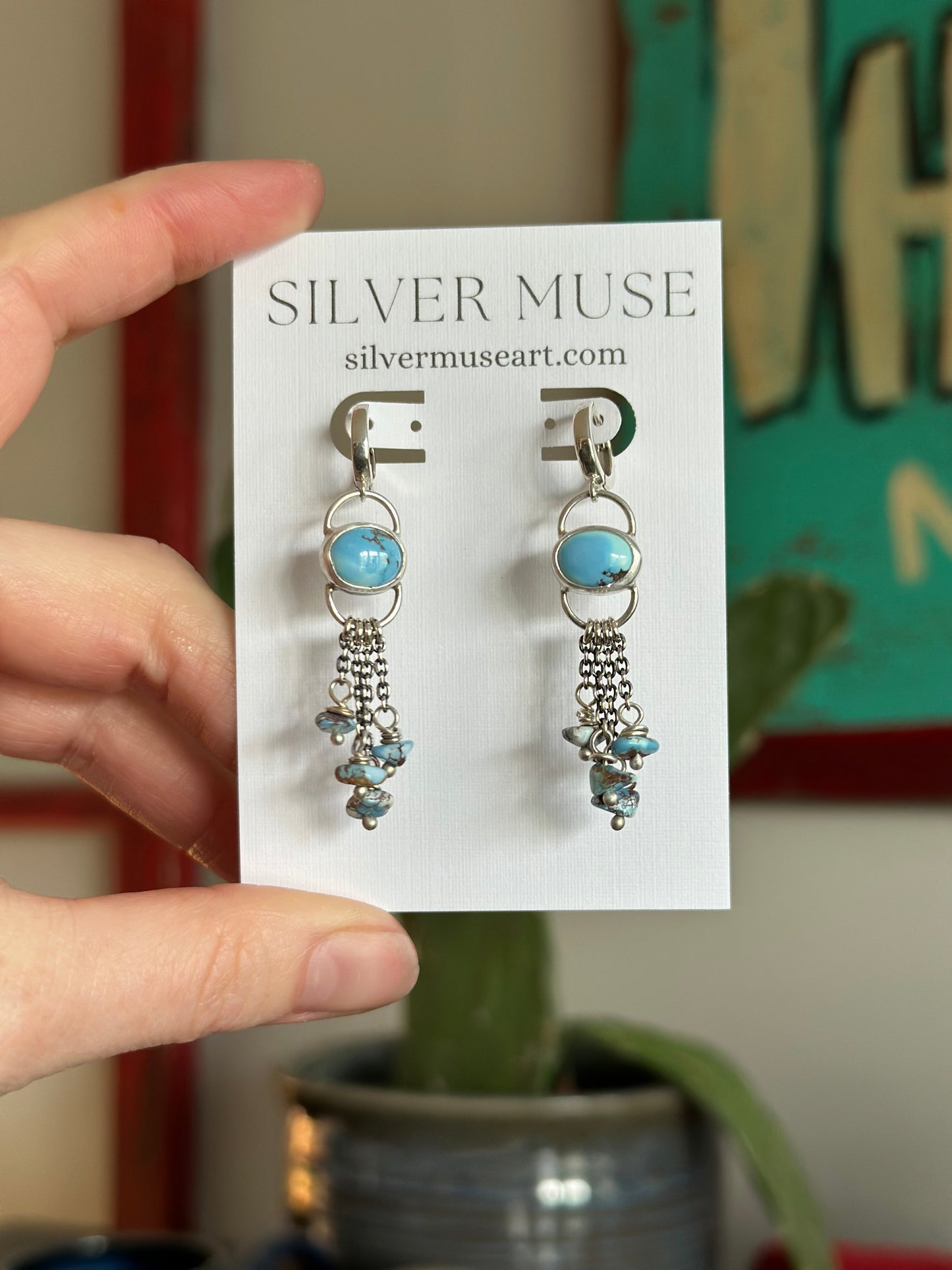 Golden Hills Turquoise Huggie Hoop Earrings