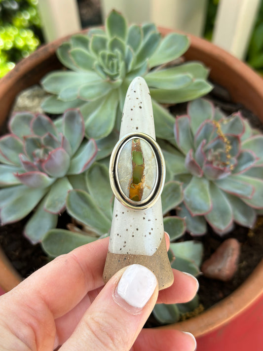 Royston Ribbon Turquoise Ring in size 7