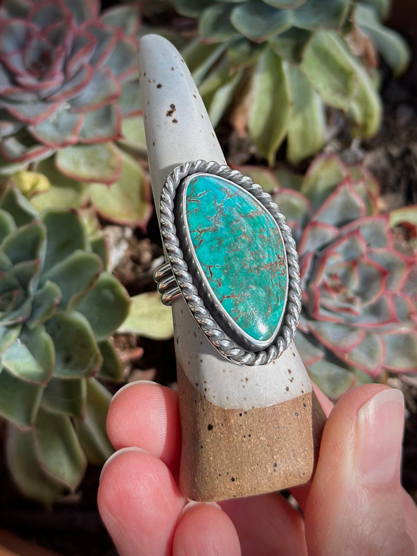 Patagonia Turquoise Twist Ring in size 9.5