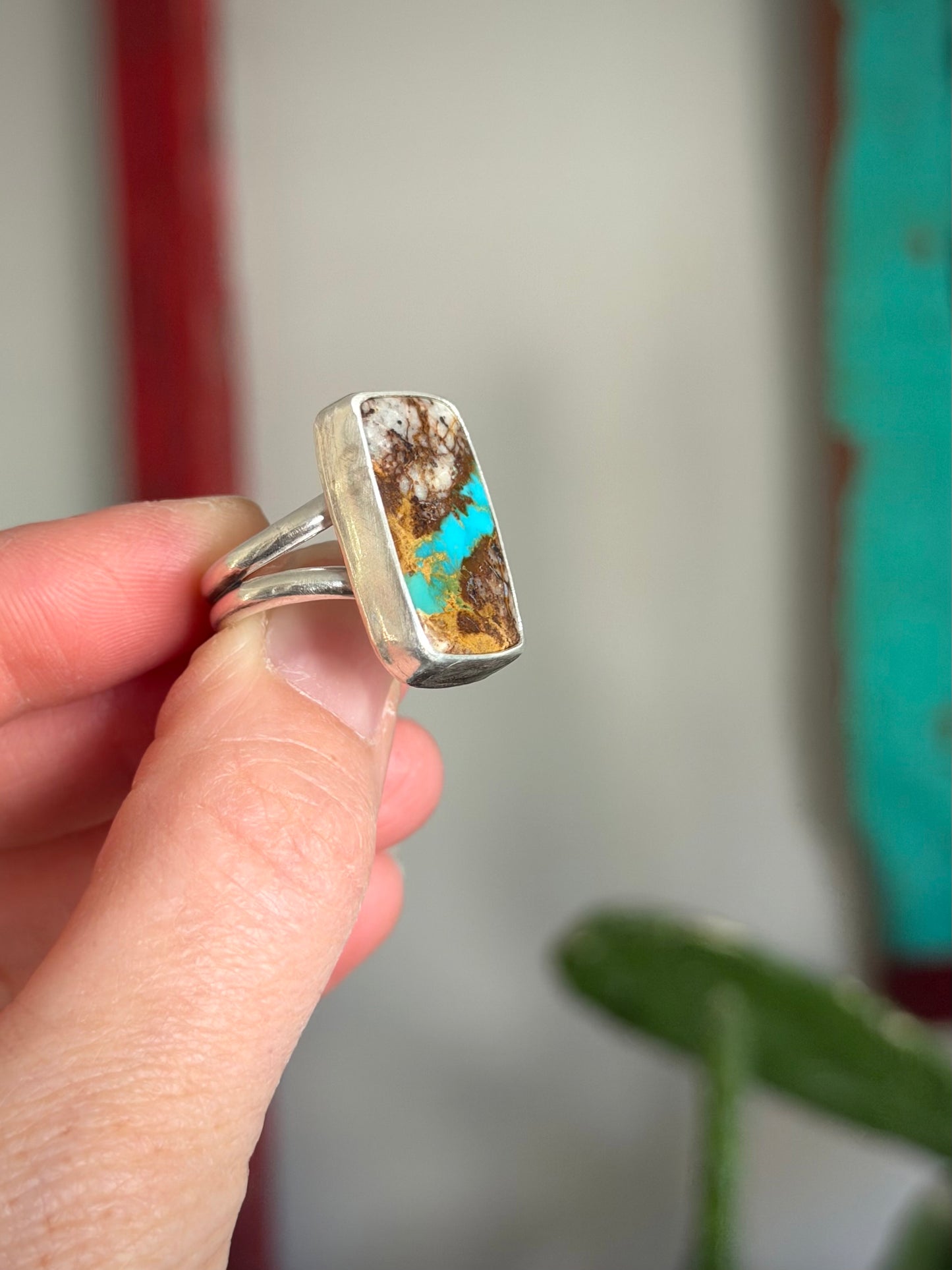 Royston Ribbon Turquoise Ring size 7.75