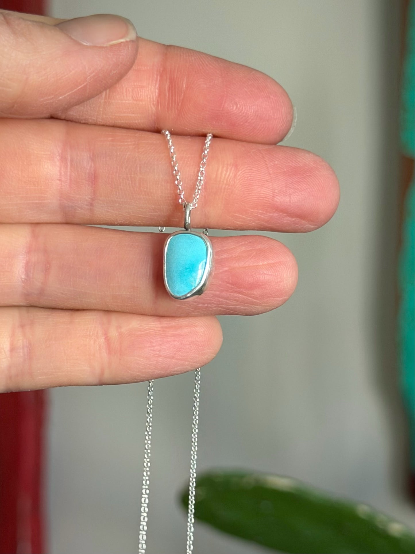 Royston Royal Blue Turquoise Little Necklace in Blue