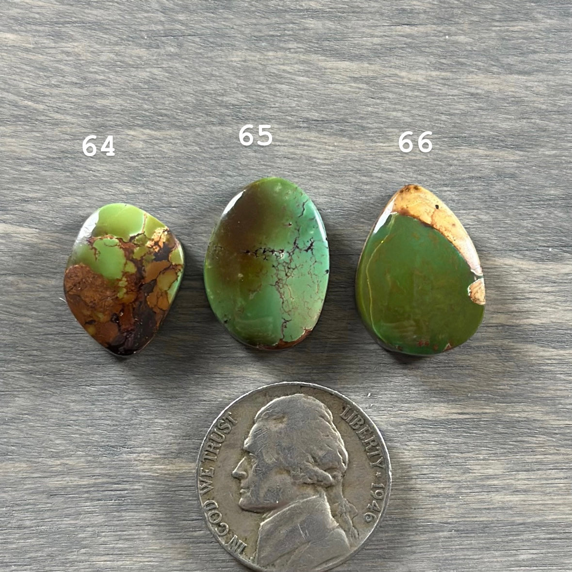 Royston Turquoise Cabochon 64, 66
