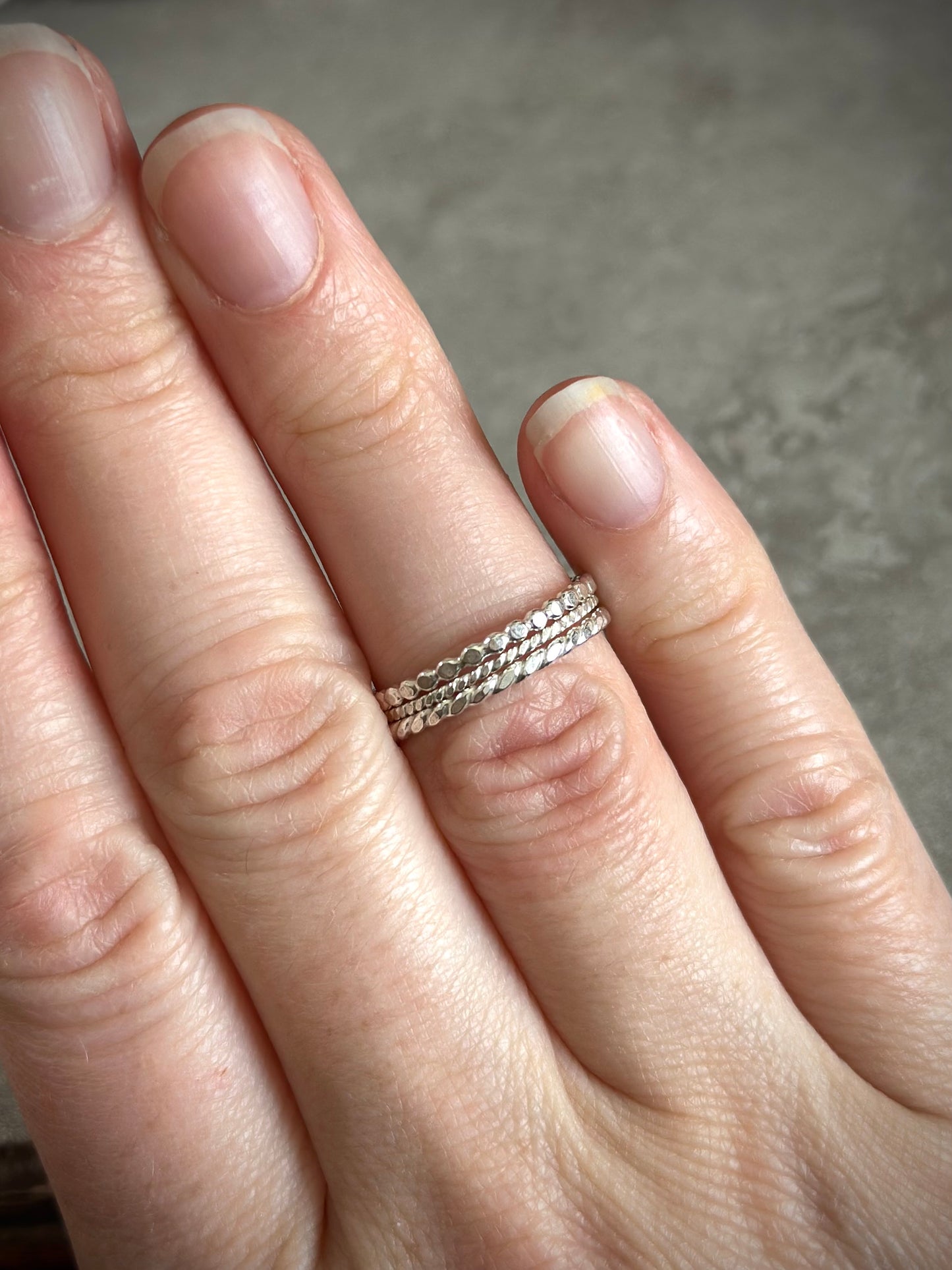 Stacking Rings in Sterling Silver