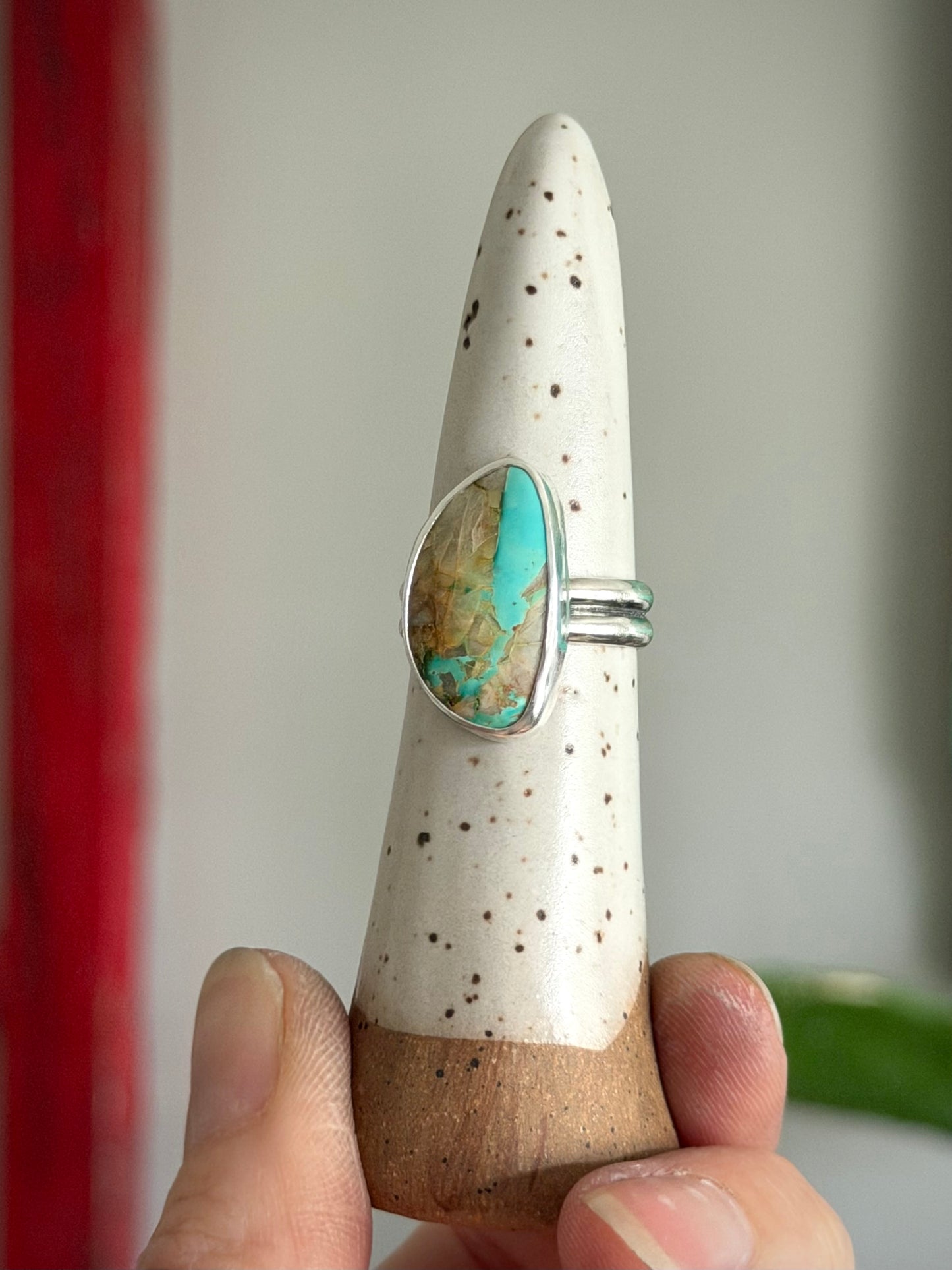 Royston Boulder Turquoise Ring in size 7