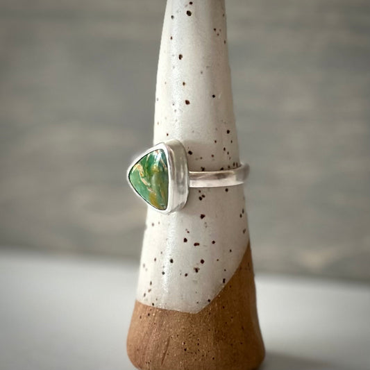 Australian Variscite Triangular Ring size 8.5
