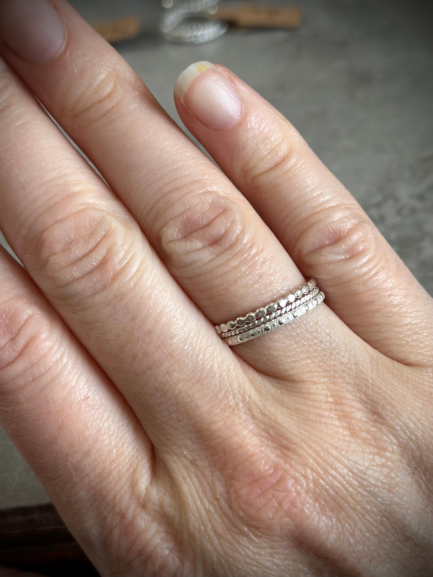 Stacking Rings in Sterling Silver