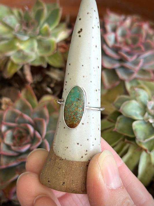 Evans Turquoise Stacker Ring in size 9