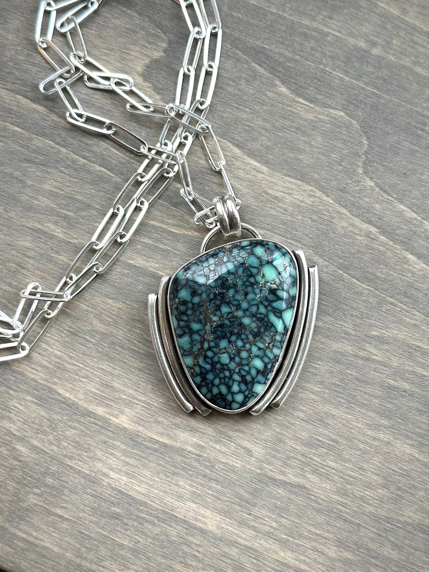 New Lander Variscite Art Deco Pendant
