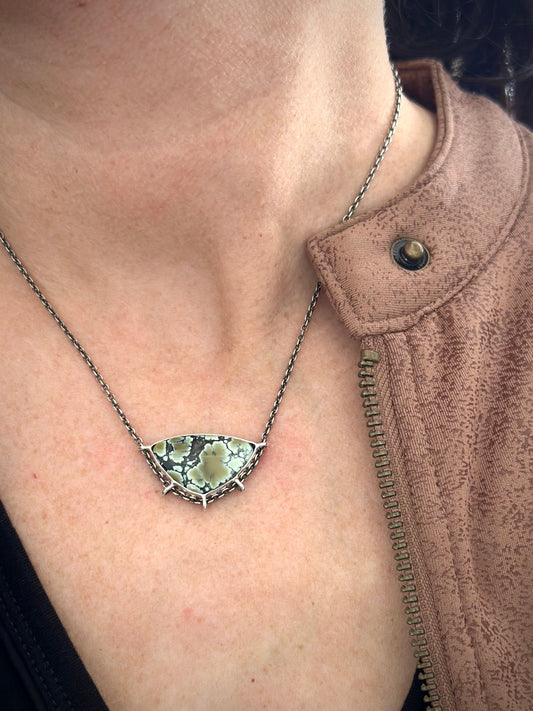 Nautilus Variscite Suspended Pendant v2