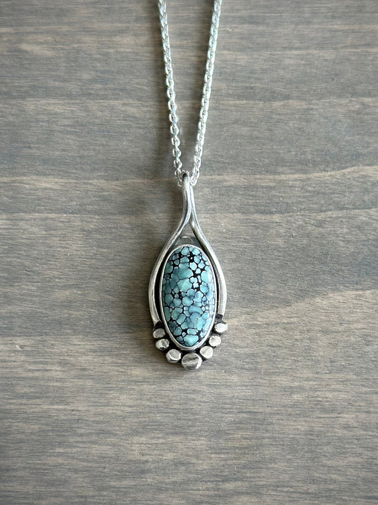 Desert Bloom Variscite Wishbone Pendant