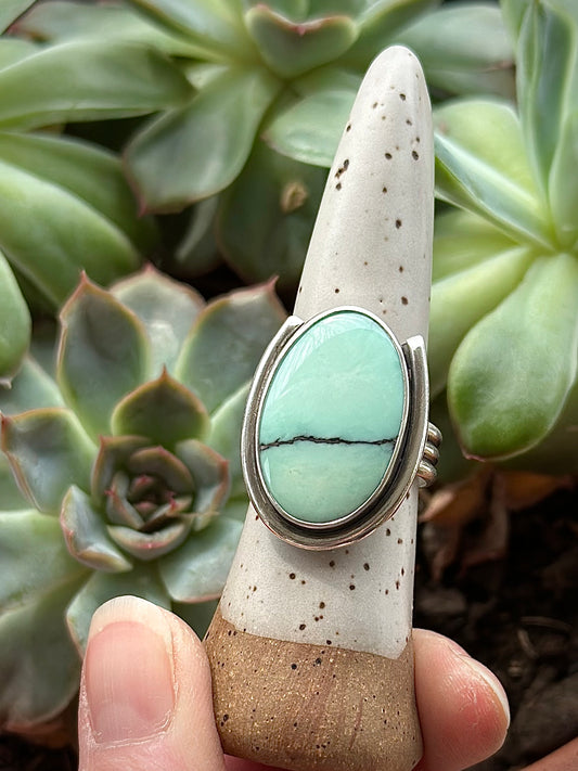 Mint Desert Bloom Variscite Ring in size 9.5