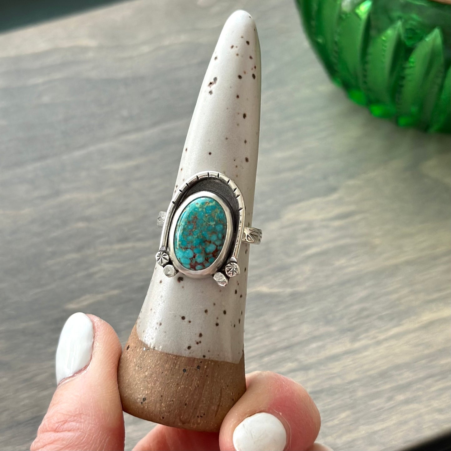 Sierra Bella Turquoise Arch Ring in size 8.25