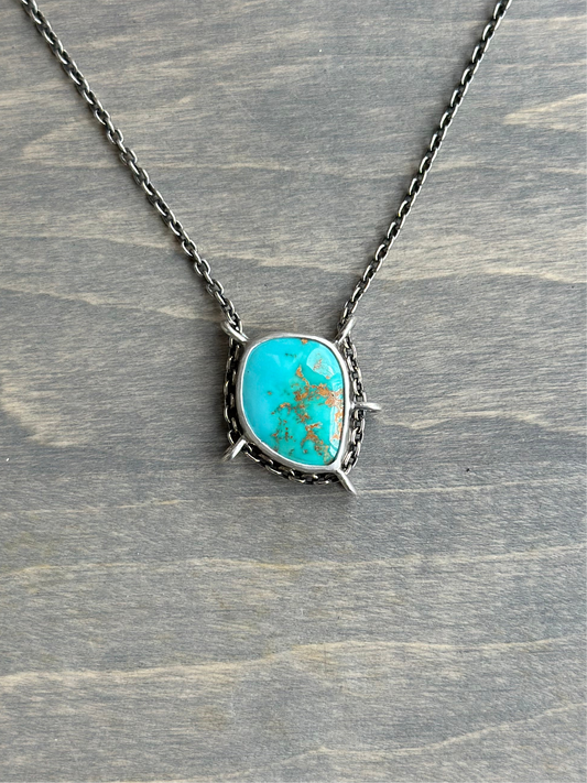Royston Turquoise Suspended Pendant v7