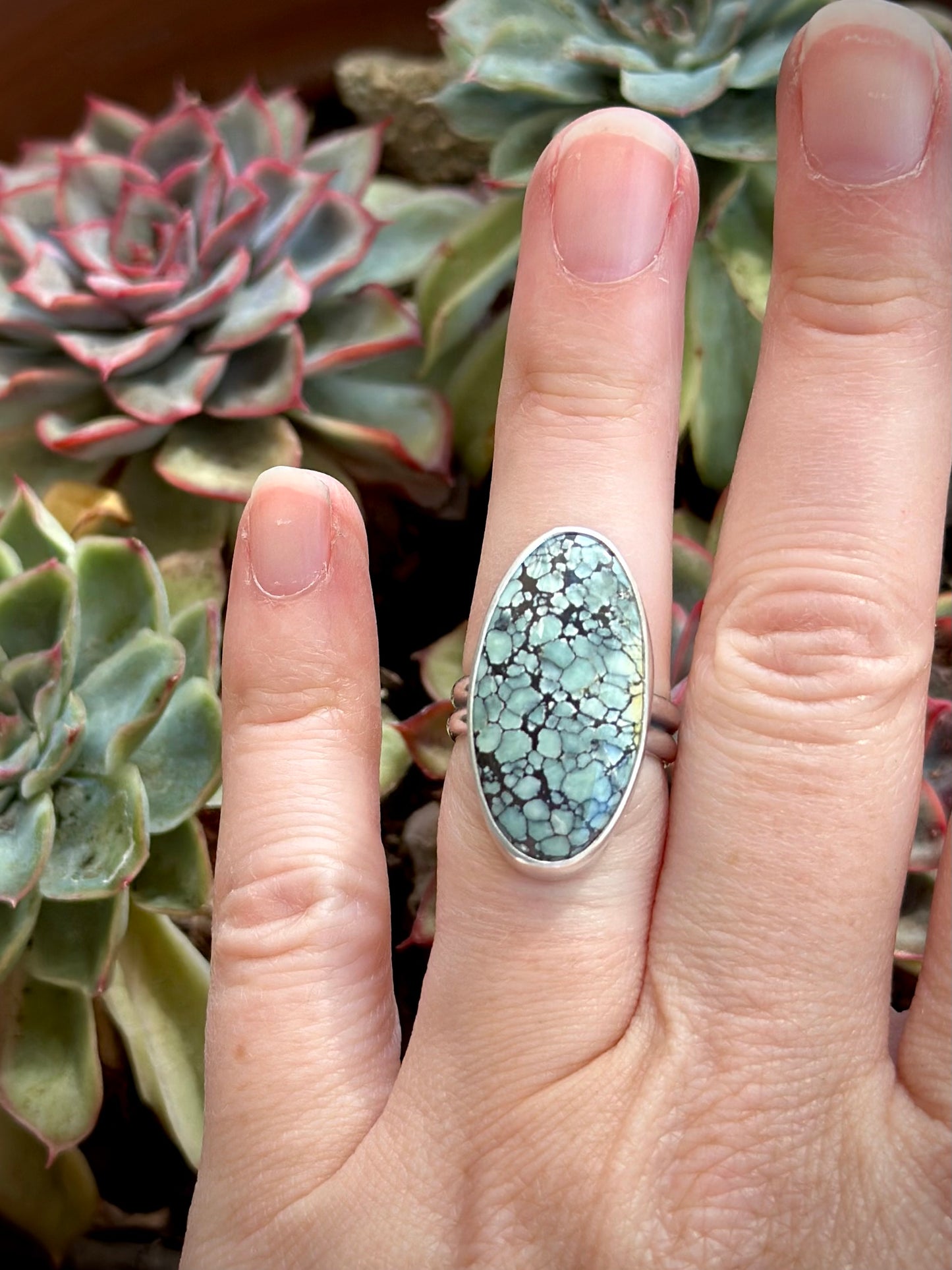 Desert Bloom Variscite Ring in size 6.25