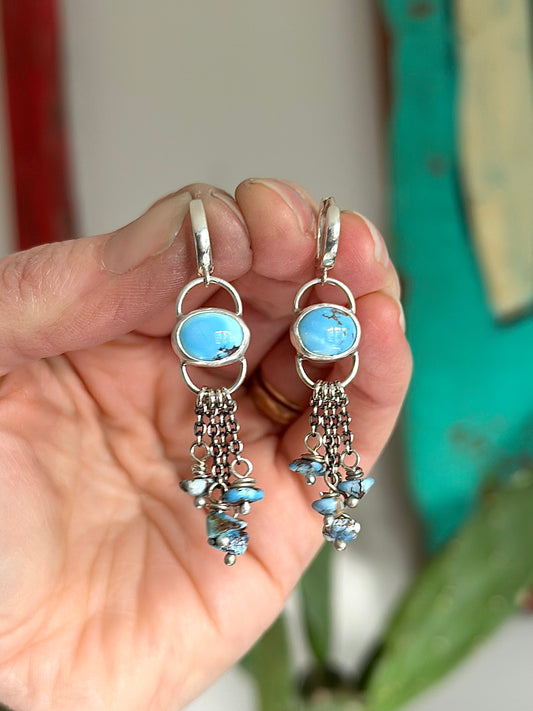 Golden Hills Turquoise Huggie Hoop Earrings