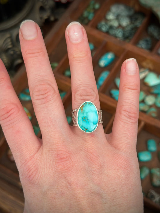 Fox Turquoise Ring in size 8