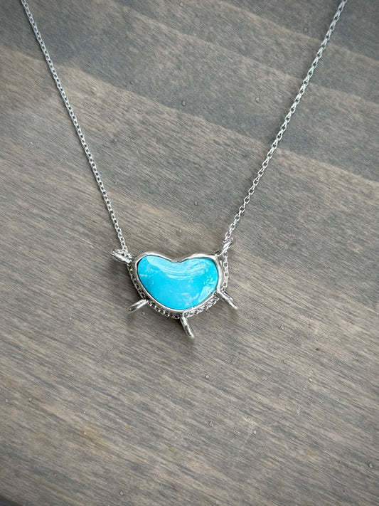 Carico Lake Turquoise Suspended Heart Pendant