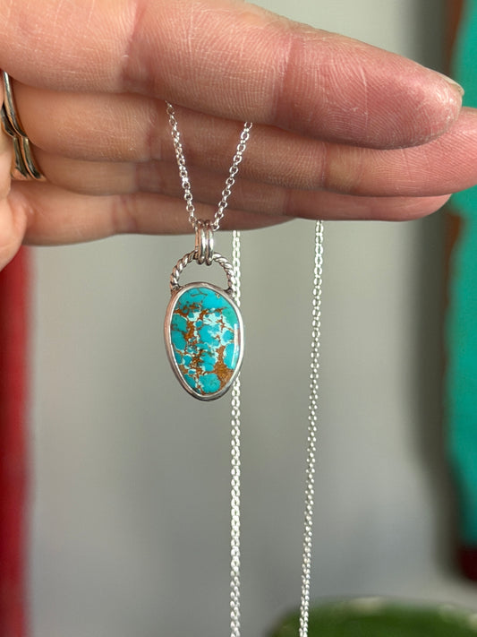 Little Royston Royal Blue Turquoise Twist Necklace in Blue