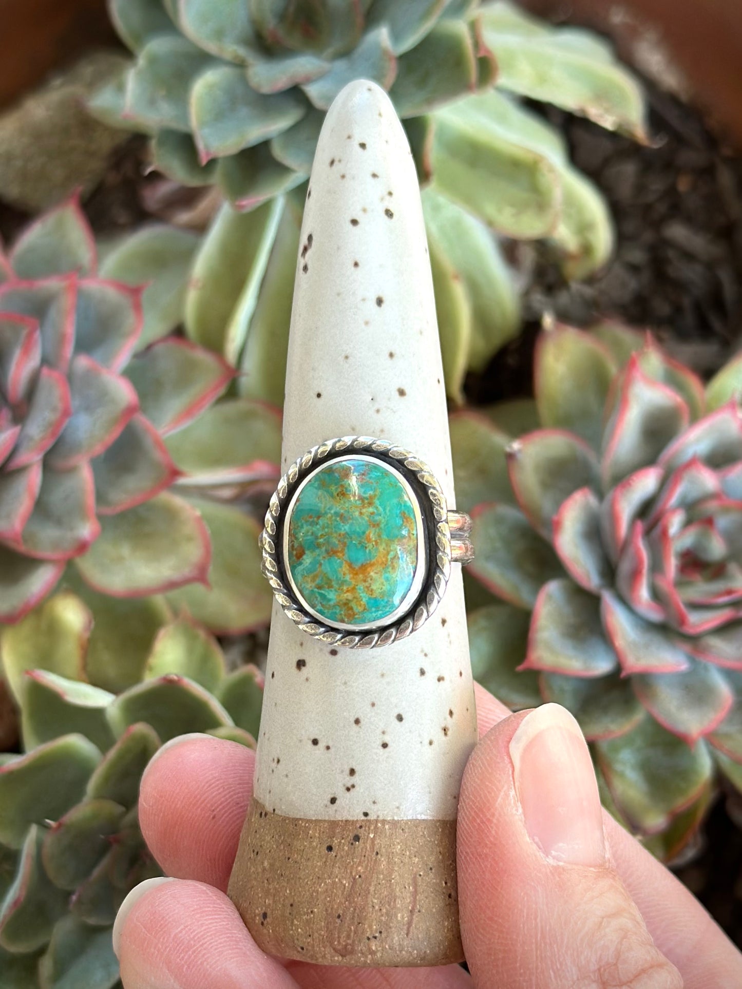 Rising Phoenix Turquoise Ring in size 8.5