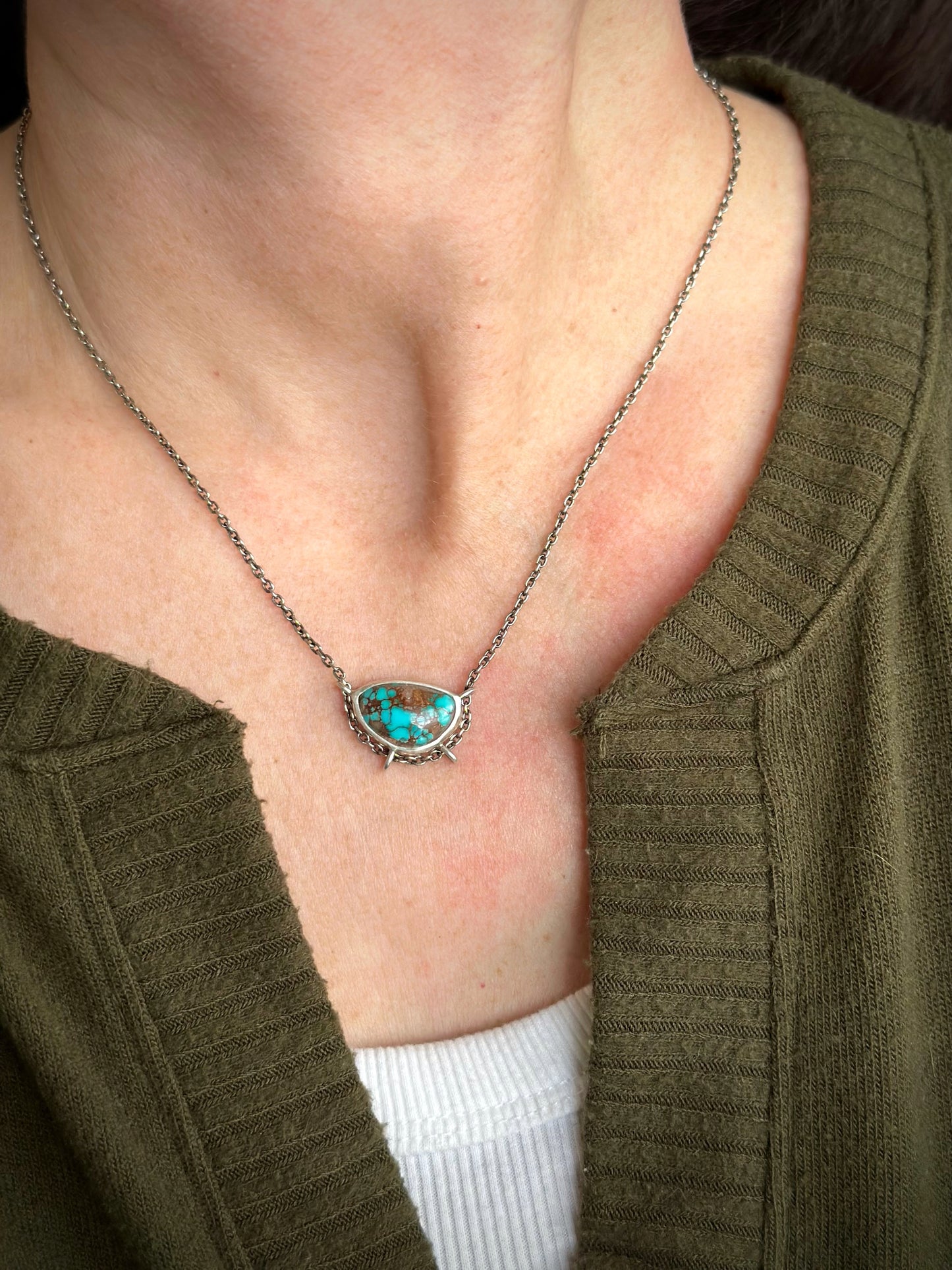 Pilot Mountain Turquoise Suspended Pendant v9