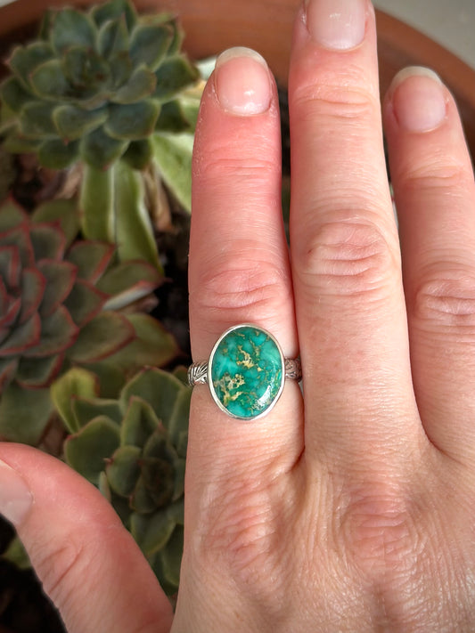 Emerald Valley Turquoise Ring in size 8