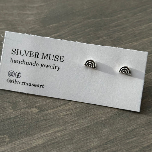 Stud Earrings Rainbow Arches