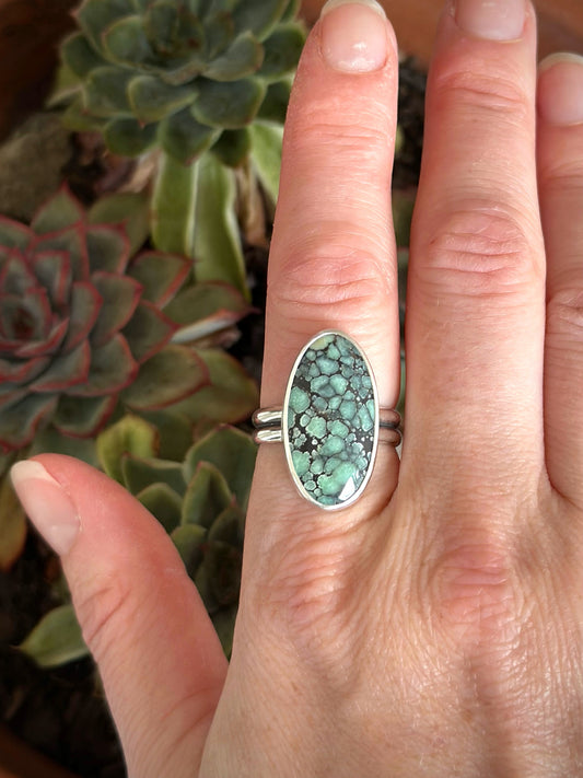 Desert Bloom Variscite Ring in size 8.75