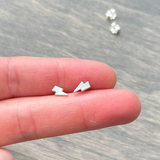 Lightning Bolt Stud Earrings