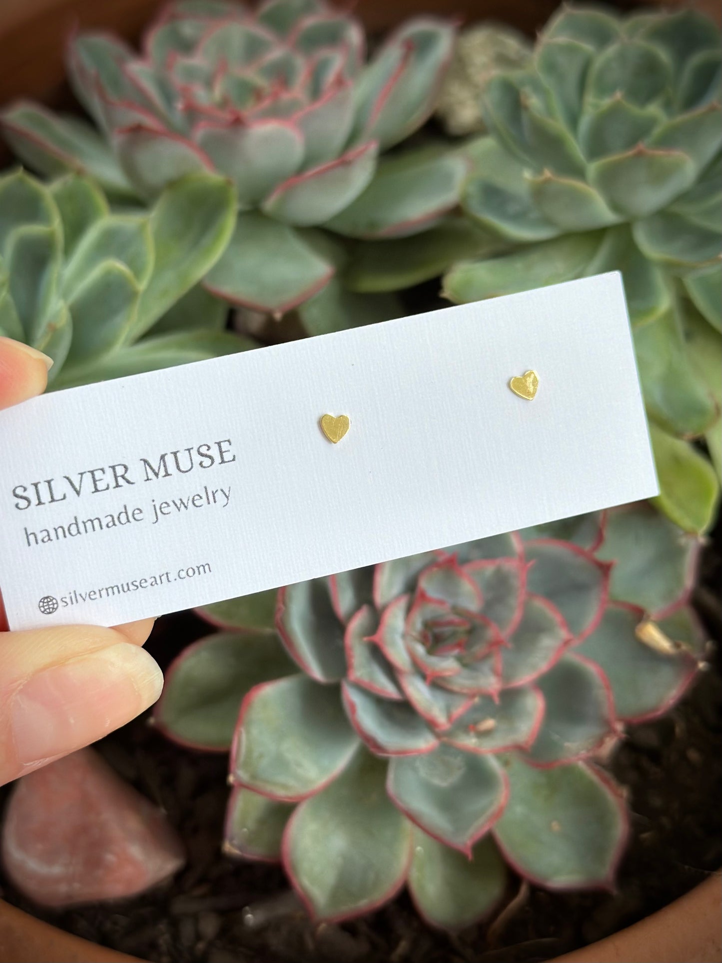 14k Gold Fill Tiny Heart Stud Earrings