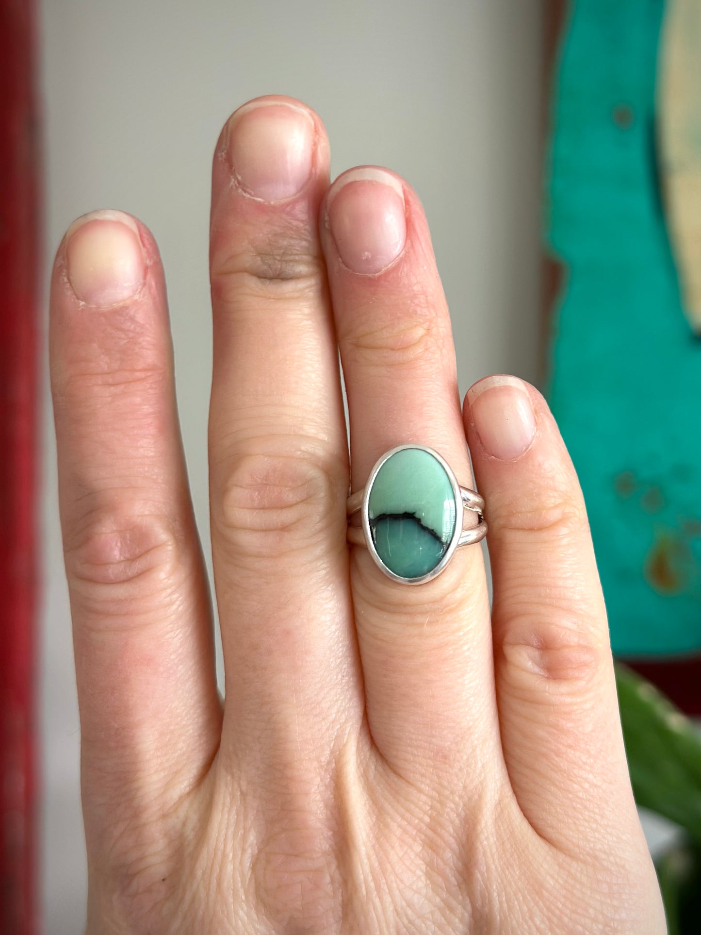Desert Bloom Variscite Ring in size 6.25