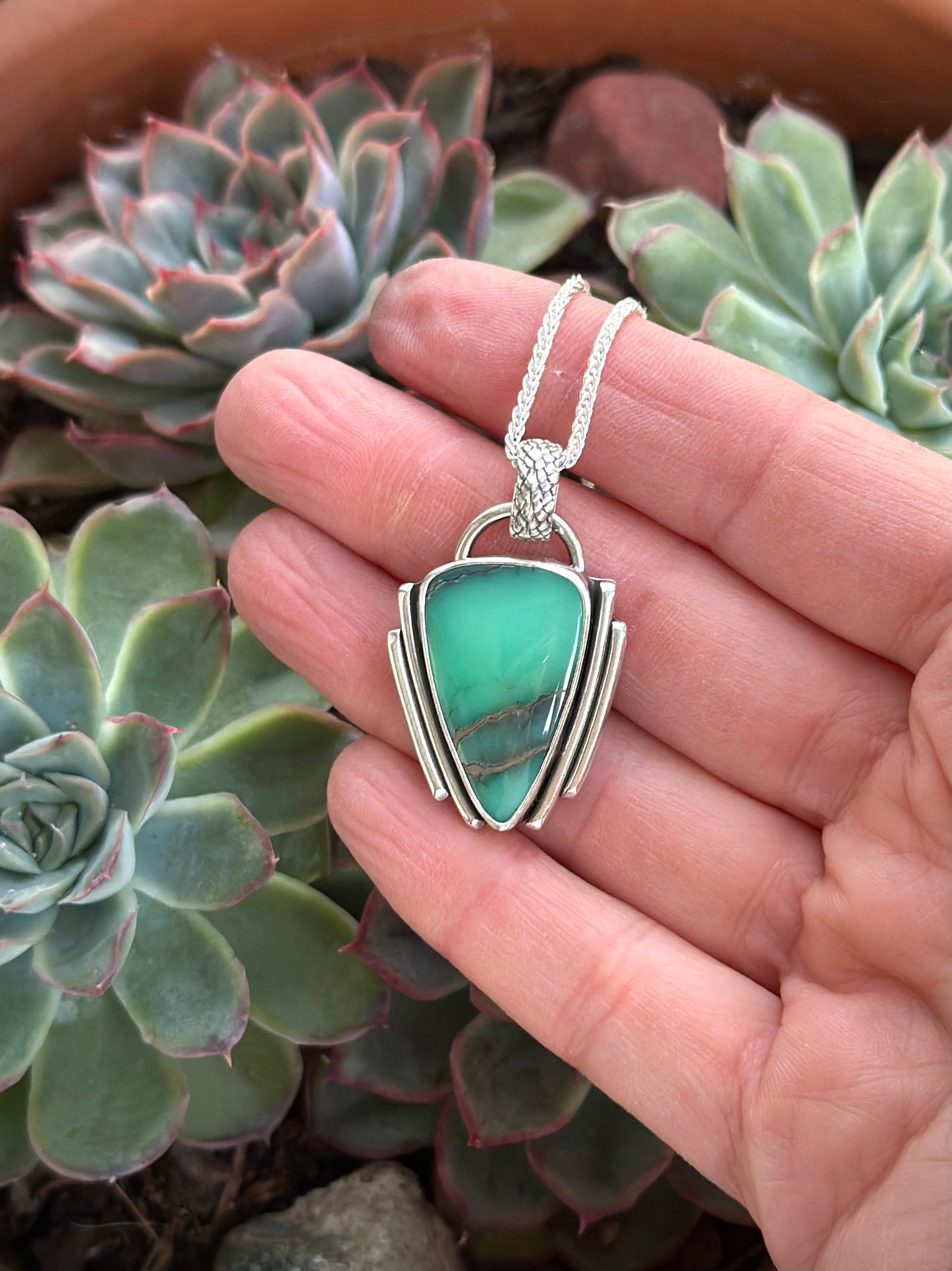 Desert Bloom Variscite Pendant for arcticresinart