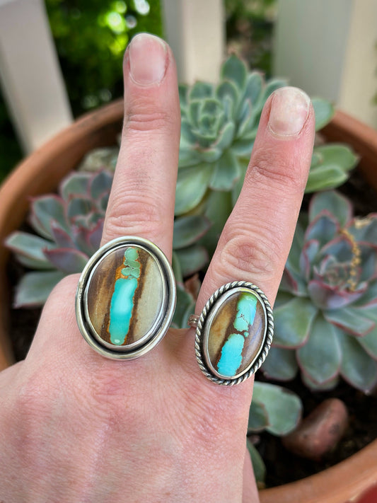 Royston Ribbon Turquoise Rings