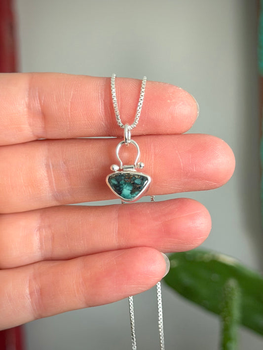 Blueboy Variscite Little Pinned Hinge Necklace