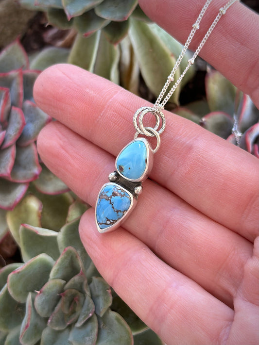 Small Golden Hills Turquoise Totem Pendant