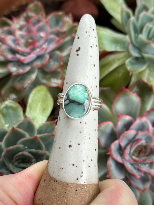 Desert Bloom Variscite Ring in size 6.25