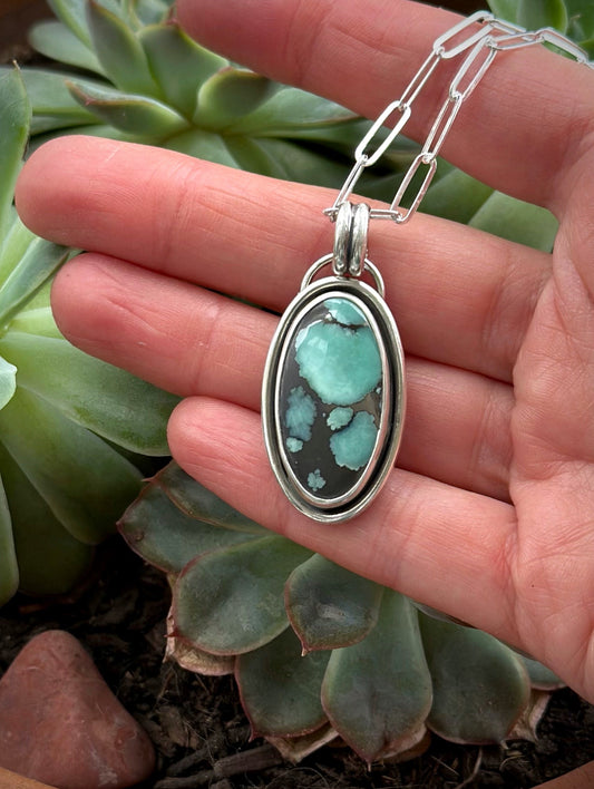 Desert Bloom Variscite Shadowbox Pendant