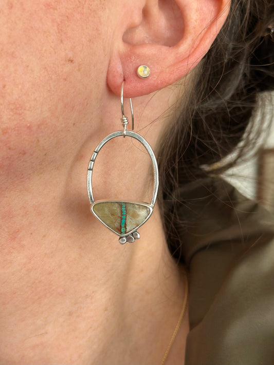 Royston Ribbon Oval Hoop Earrings v3