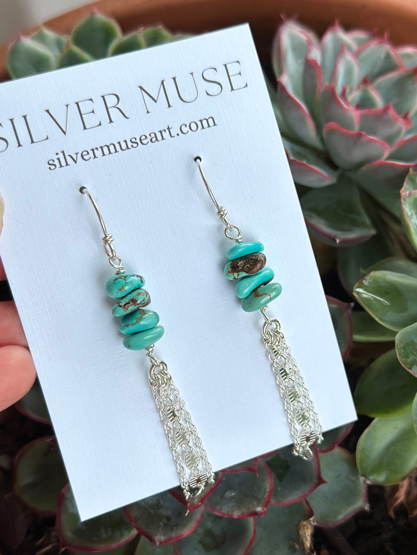 Sierra Nevada Turquoise Bracelet + Fringe Earrings