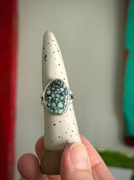 Desert Bloom Variscite Ring in size 7.75 to 8