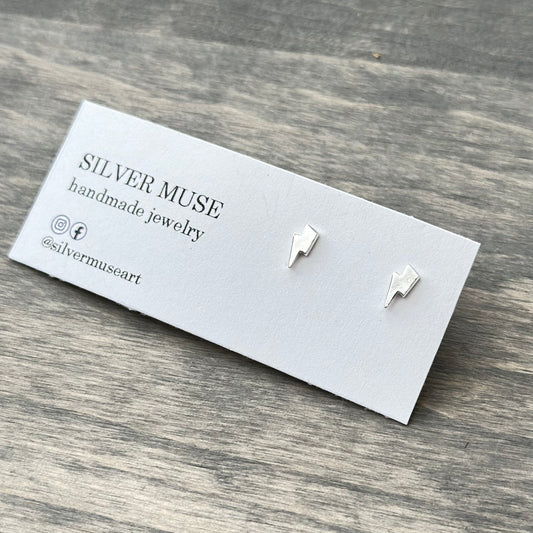 Lightning Bolt Stud Earrings
