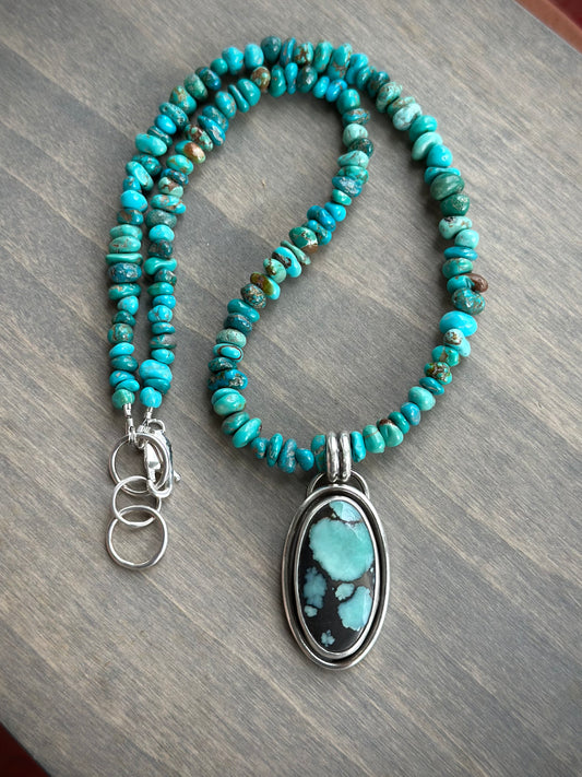 Desert Bloom Variscite Shadowbox Pendant