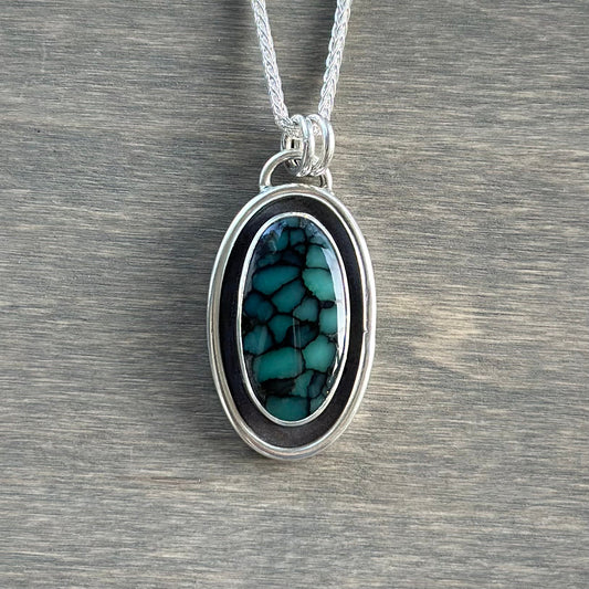 Desert Bloom Variscite Shadowbox Pendant